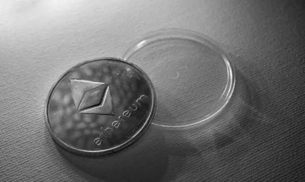 关闭Ethereum加密货币 图库图片