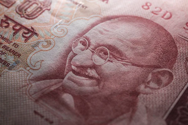 Макро Крупным Планом Индийской Валюты Стоковая Картинка