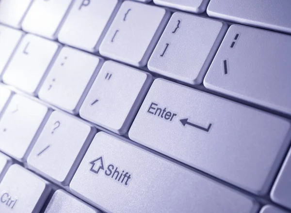 Close Keyboard Modern Laptop — Stock Photo, Image