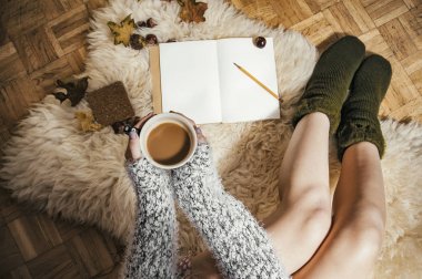 Nostaljik hygge sahne güz
