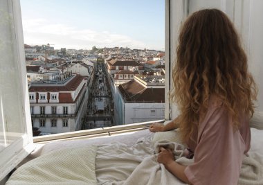 Portekiz otel penceresinden Beautiul görünümü