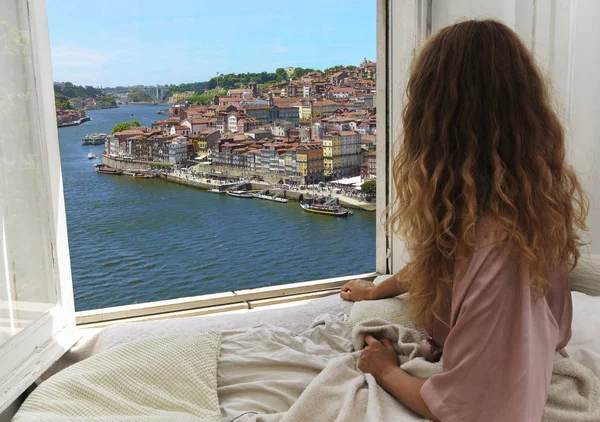 Portekiz otel penceresinden Beautiul görünümü