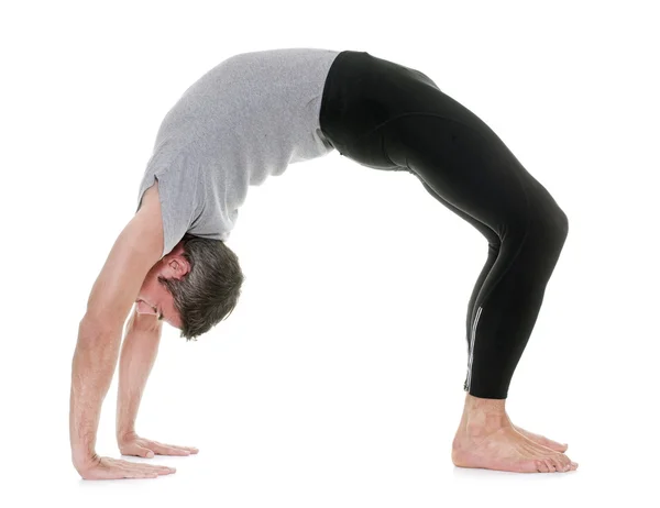 Yoga man in studio — Stock Photo, Image