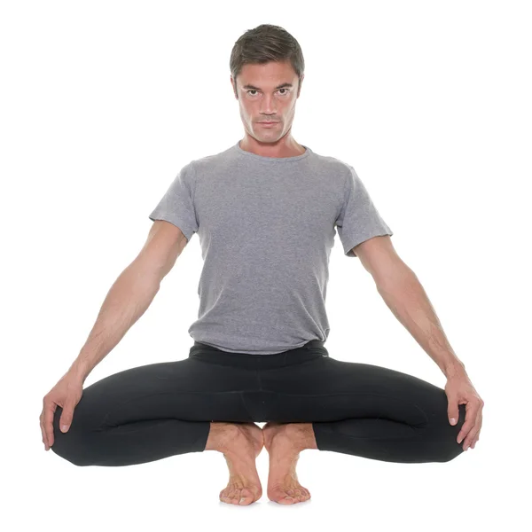 Yoga man in studio — Stock Photo, Image