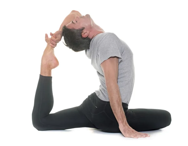 Yoga man in studio — Stock Photo, Image