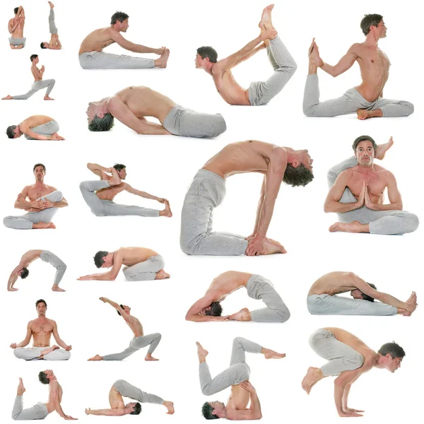 Ställningar av yoga — Stockfoto