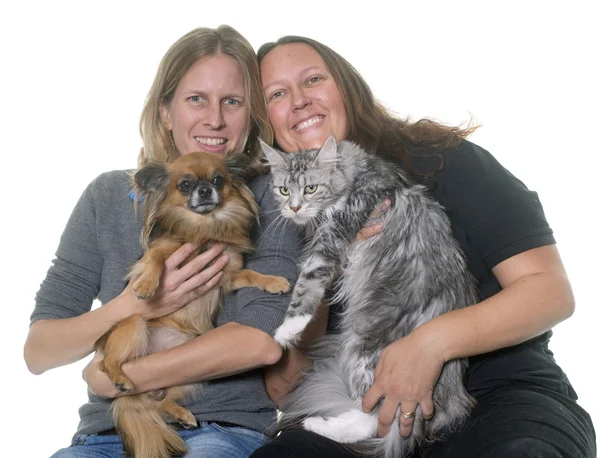 Frauen und Haustier — Stockfoto