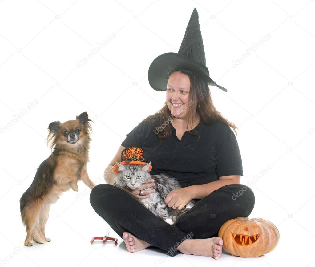 witch and pet
