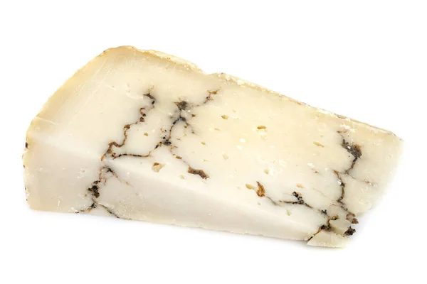 白を背景にしたトリュフチーズ — ストック写真