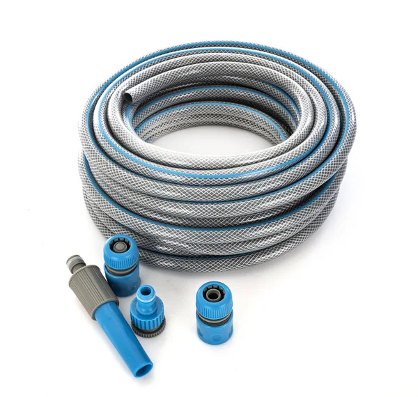 Garden Hose Front White Background — Stock Photo, Image