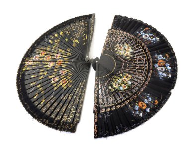 Beyaz arkaplan önünde dekoratif fan