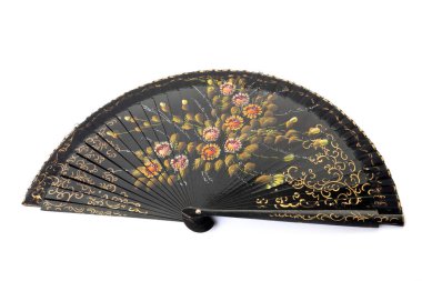 Beyaz arkaplan önünde dekoratif fan