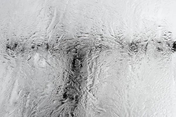 Makro fotoğraf buzlu cam detay, seçici odak alan sığ derinliği ile — Stok fotoğraf