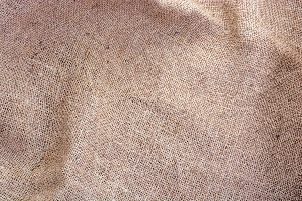 Зморщена гессіанська міцна тканина або рушничний мішок — стокове фото