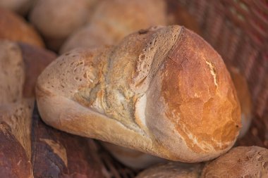 Ev yapımı ekmek somun fırından yeni çıkmış