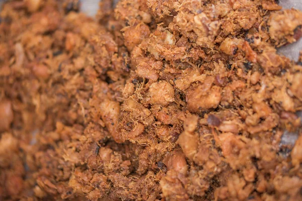 Close up of rustic deep fried crispy pork rind — Stock Photo, Image