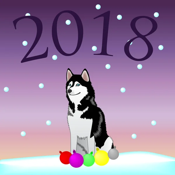 Perro - símbolo 2018 Ilustración de stock