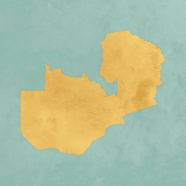 Textured map of Zambia