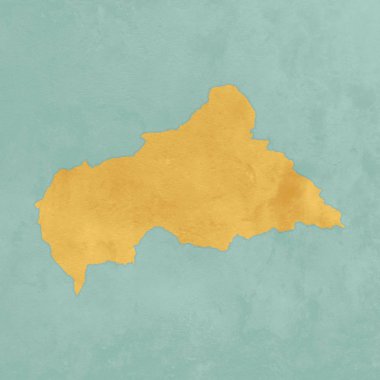 Orta Afrika Cumhuriyeti dokulu bir harita gösterimi