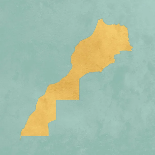 Textured map of Morocco