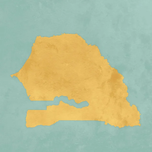 Textured map of Senegal