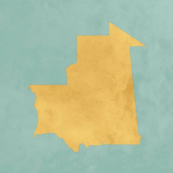 Texturerat karta av Mauretanien — Stockfoto