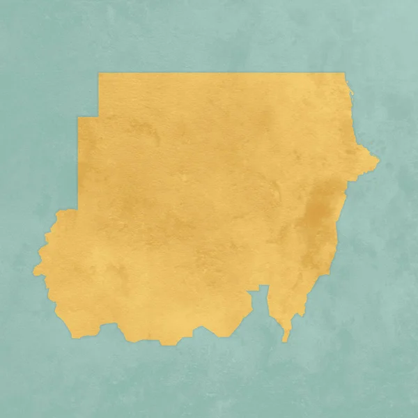 Textured map of Sudan — Stock Photo, Image