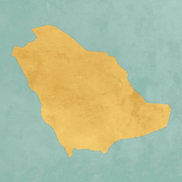 Dokulu Suudi Arabistan Haritası — Stok fotoğraf