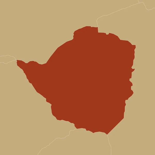 津巴布韦的地图 — 图库照片