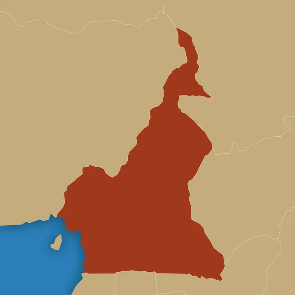 Mapa online de Camerún — Foto de Stock