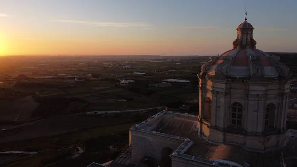 Domkyrkans Kupol Den Medeltida Staden Mdina — Stockfoto