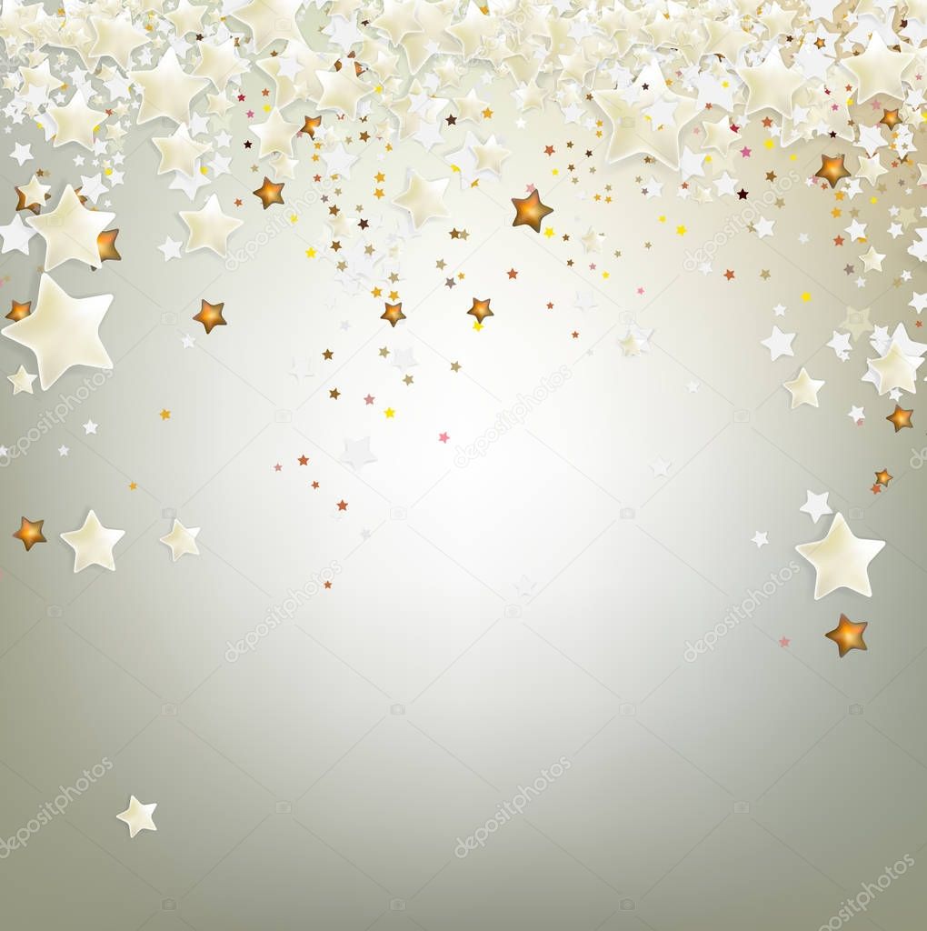 banner with golden stars