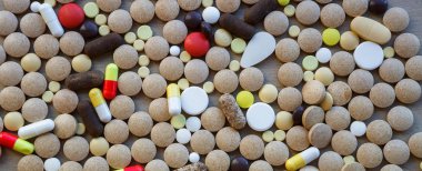 Çok renkli ilaç ve ilaç