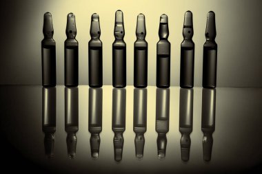 Ampul tıp closeup ile 