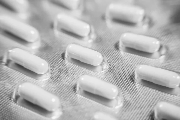 Pillole Medicinali Confezioni Pillole Blister Capsule Pillole Blister — Foto Stock