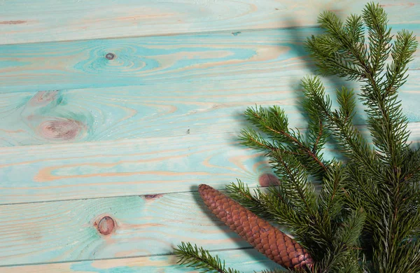 Ladin dallı Noel arkaplanı — Stok fotoğraf