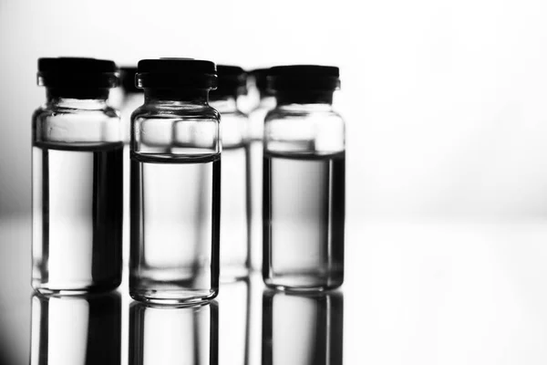 Groepsobject Voor Vloeibare Geneesmiddelen Agent Helder Glaswerk Medisch Laboratorium Aantal — Stockfoto