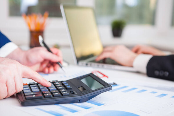 Team work process. Marketing strategy brainstorming.