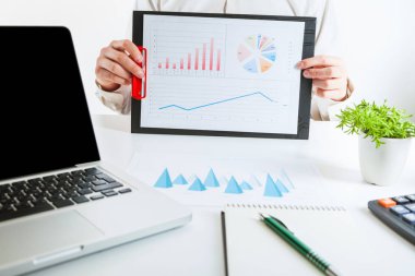 Dizüstü bilgisayar ve veri yıllık raporu çalışma iş yatırımcı denetim.