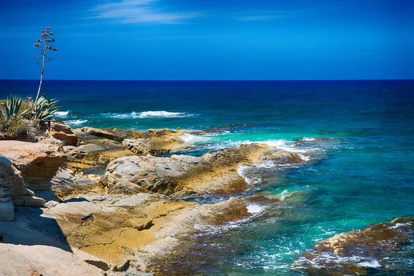 Schönes Meer Hersonissos Auf Beton Griechenland — Stockfoto