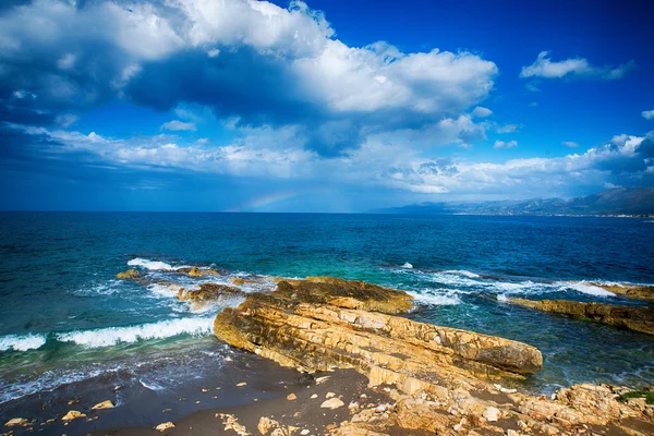 Schönes Meer Hersonissos Auf Beton Griechenland — Stockfoto