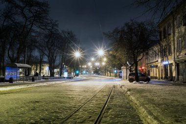 Lviv, Lvov gecesi, tarihi merkez, Batı Ukrayna, Doğu Avrupa seyahati