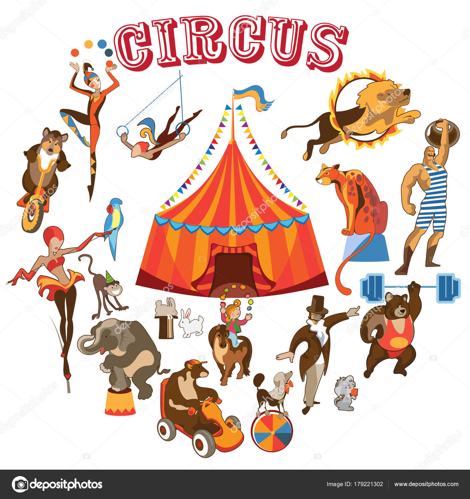 Cartoon circus images Vector Art Stock Images | Depositphotos