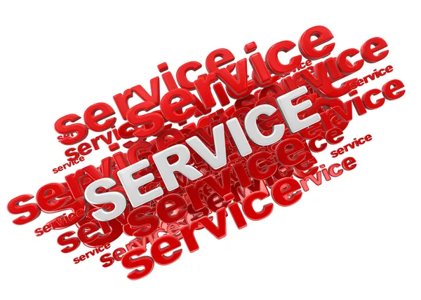 Woord service. Afbeelding met uitknippad — Stockfoto