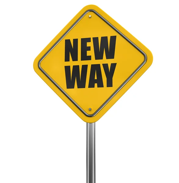 New Way road sign. Image with clipping path — Stock Photo, Image