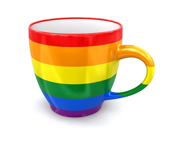 Gay Pride kleur cup. Afbeelding met uitknippad — Stockfoto