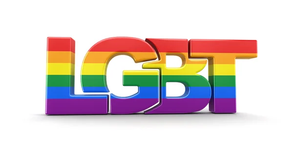 Wort lgbt. Bild mit Ausschnittspfad — Stockfoto