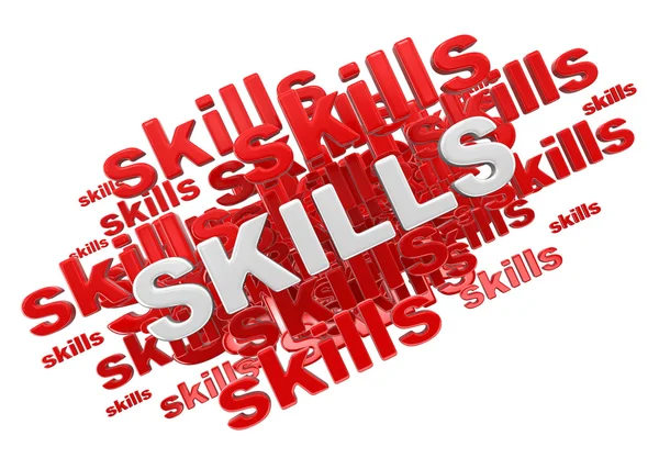 Word Skills. Imagen con ruta de recorte — Foto de Stock