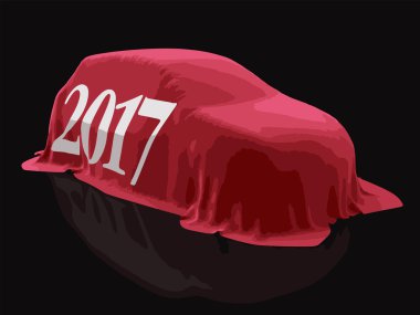 Vektör görüntü. 2017 araba. Görüntü kırpma yolu ile