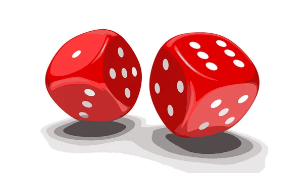 Vector image. 3d image of game dices. Image with clipping path — Stock Vector